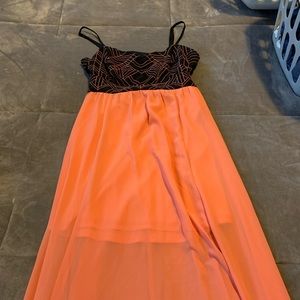 Salmon maxi dress small